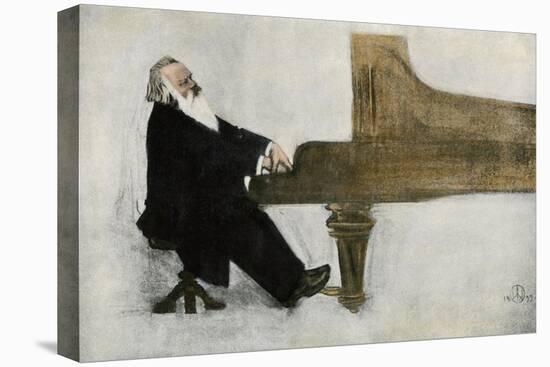 Johannes Brahms at the Piano-null-Premier Image Canvas