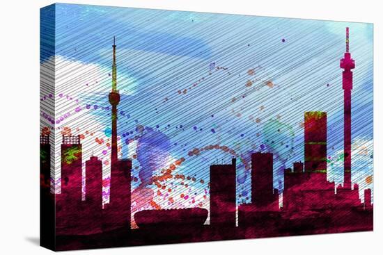 Johannesburg City Skyline-NaxArt-Stretched Canvas