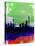 Johannesburg Watercolor Skyline-NaxArt-Stretched Canvas