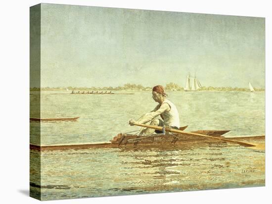 John Biglin in a Single Scull, 1873-Thomas Cowperthwait Eakins-Premier Image Canvas