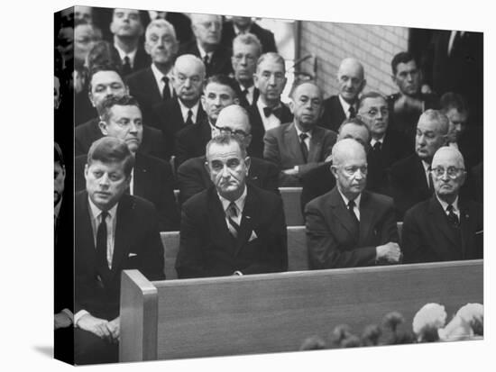 John F. Kennedy at Samuel Rayburn's Funeral-Michael Rougier-Premier Image Canvas