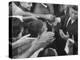 John F. Kennedy During His Campaign Tour-null-Premier Image Canvas