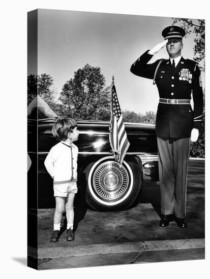 John F Kennedy Jr Look Up at Sgt-null-Stretched Canvas