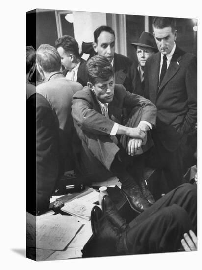 John F. Kennedy on Election Night-Yale Joel-Premier Image Canvas