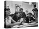 John F. Kennedy with Brother and Sisters Working on His Senate Campaign-Yale Joel-Premier Image Canvas