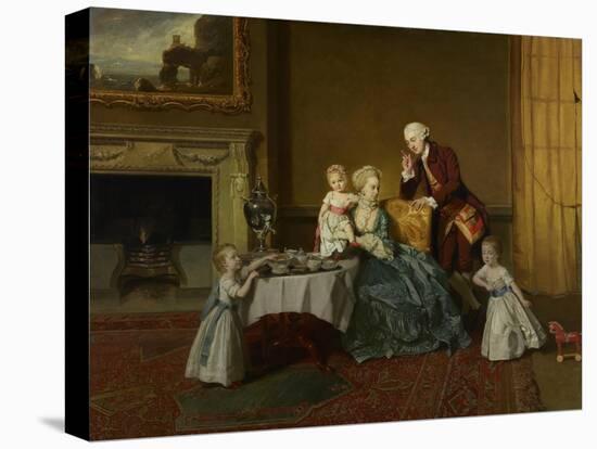 John, Fourteenth Lord Willoughby de Broke, and His Family, c.1766-Johann Zoffany-Premier Image Canvas