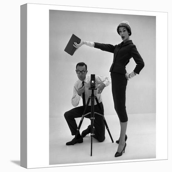 John French and and Daphne Abrams in a Tailored Suit, 1957-John French-Premier Image Canvas