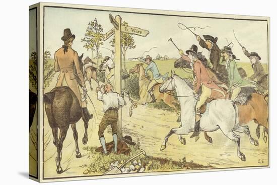 John Gilpin (Colour Litho)-Randolph Caldecott-Premier Image Canvas