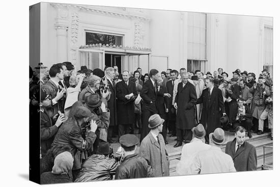 John Glenn with President Kennedy in Washington, 1962-Warren K. Leffler-Premier Image Canvas