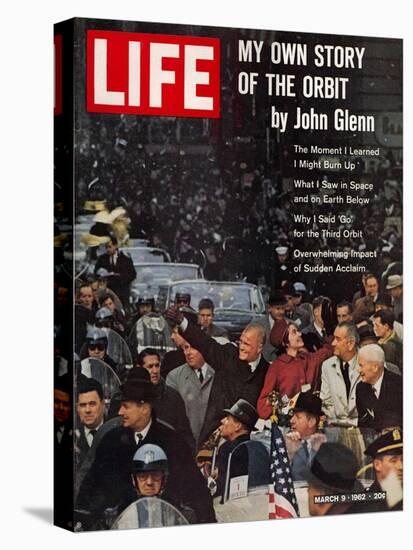 John Glenn, with Wife and VP Johnson During Ticker Tape Parade, March 9, 1962-Ralph Morse-Premier Image Canvas