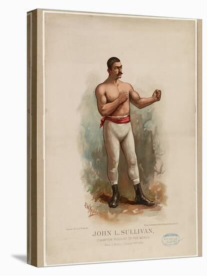 John L. Sullivan, Champion Pugilist of the World, C. 1883 (Chromolithograph)-Edward Windsor Kemble-Premier Image Canvas