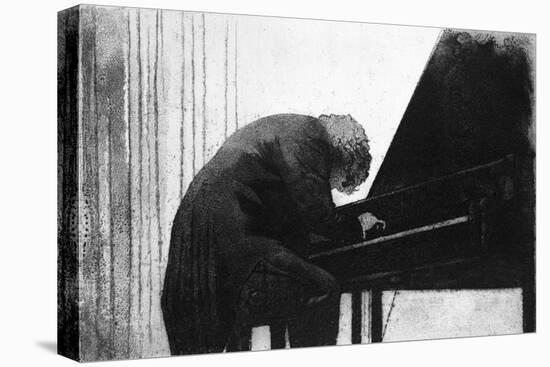 John Ogdon at the Piano in the Great Hall, Exeter University, 1979-George Adamson-Premier Image Canvas