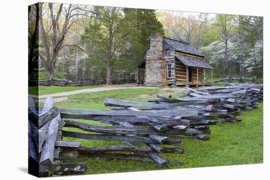 John Oliver Cabin in Spring, Cades Cove Area, Great Smoky Mountains National Park, Tennessee-Richard and Susan Day-Premier Image Canvas