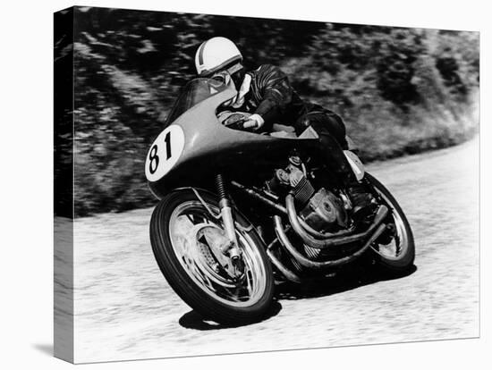 John Surtees on an MV Agusta, Isle of Man Senior TT, 1956-null-Premier Image Canvas