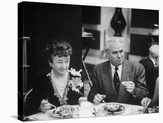 John with Bricker and His Wife During the Republian Dinner Meeting-Thomas D^ Mcavoy-Premier Image Canvas