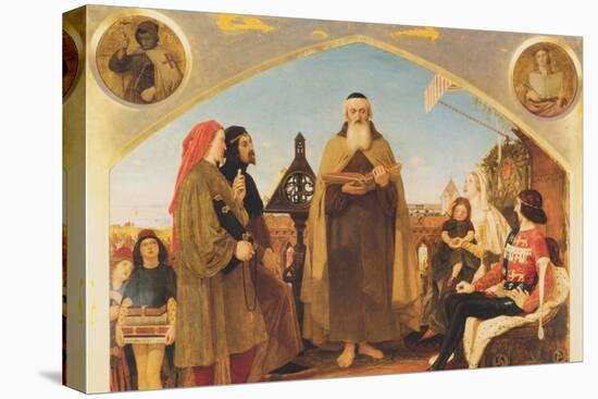 John Wycliffe Reading His Translation of the Bible to John of Gaunt-Ford Madox Brown-Stretched Canvas
