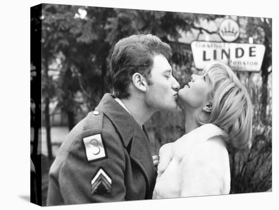 Johnny Hallyday Kissing Sylvie Vartan-DR-Premier Image Canvas