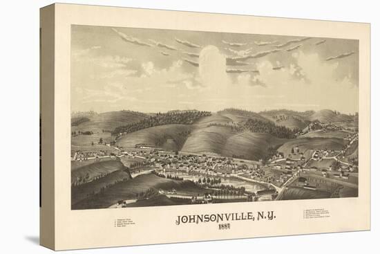 Johnsonville, New York - Panoramic Map-Lantern Press-Stretched Canvas