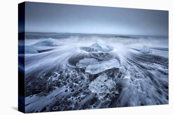 Jokulsa Beach on a Stormy Day-Lee Frost-Premier Image Canvas