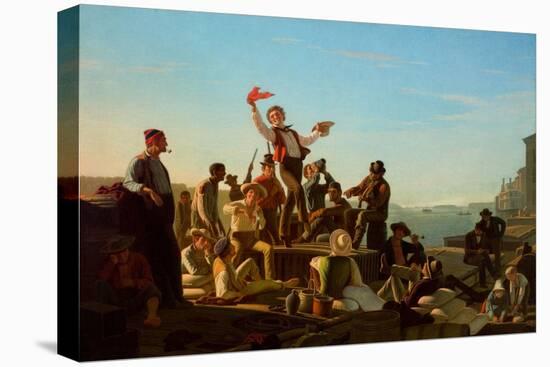 Jolly Flatboatmen in Port, 1857-George Caleb Bingham-Premier Image Canvas