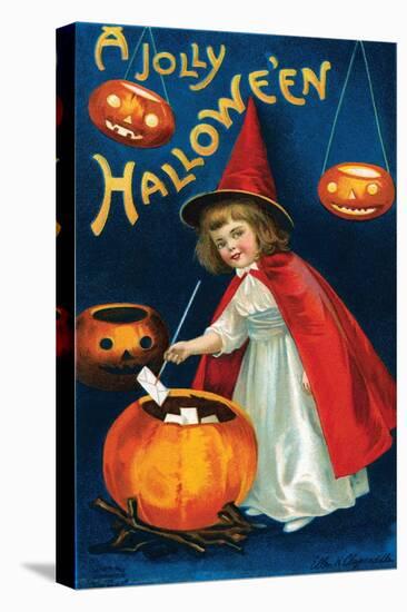 Jolly Hallowe'en-Ellen M. Clapnoddle-Stretched Canvas