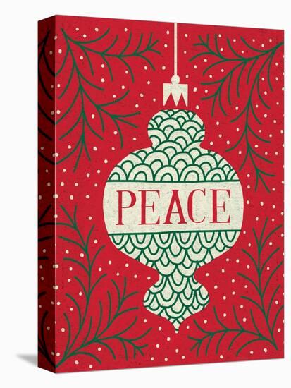 Jolly Holiday Ornaments Peace-Michael Mullan-Stretched Canvas