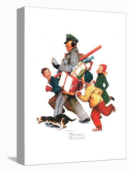 Jolly Postman-Norman Rockwell-Premier Image Canvas