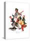 Jolly Postman-Norman Rockwell-Premier Image Canvas