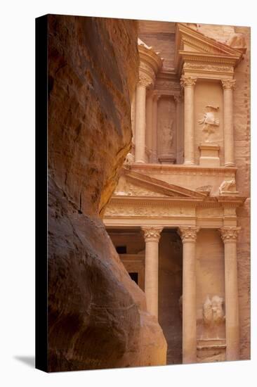 Jordan, Petra. Looking thru the narrow canyon leading towards the face of the Treasury.-Greg Probst-Premier Image Canvas