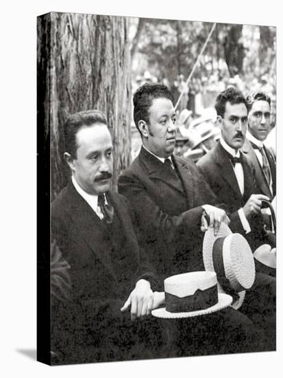 Jose Vasconcelos and Diego Rivera during an Outdoor Event at Chapultepec Park, Mexico City, 1921 (B-Tina Modotti-Premier Image Canvas