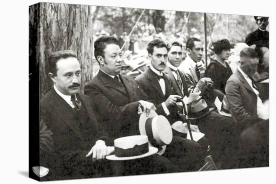 Jose Vasconcelos and Diego Rivera During an Outdoor Event at Chapultepec Park, Mexico City, 1921-Tina Modotti-Premier Image Canvas