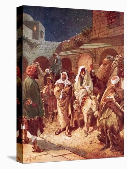 Joseph and Mary Arrive at Bethlehem, But Find There Is No Room for Them at the Inn-William Brassey Hole-Premier Image Canvas