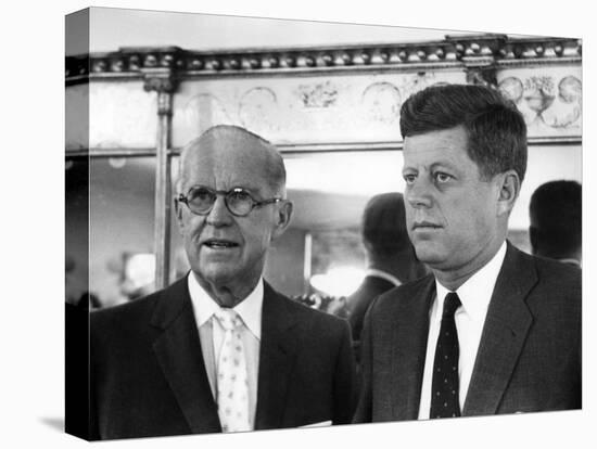 Joseph Kennedy Sr., John F. Kennedy, November 9, 1960-null-Stretched Canvas
