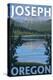 Joseph, Oregon - Lake and Mountain View-Lantern Press-Stretched Canvas