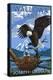 Joseph, Oregon - Wallowa Lake Eagle and Chicks-Lantern Press-Stretched Canvas