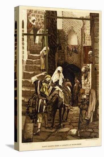 Joseph seeks a Lodging at Bethlehem - Bible-James Jacques Joseph Tissot-Premier Image Canvas