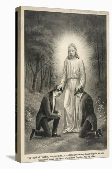 Joseph Smith and Oliver Cowdery Receiving the Aaronic Priesthood-null-Premier Image Canvas