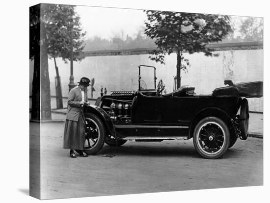 Josephine Boston with a 1914 Cadillac-null-Premier Image Canvas