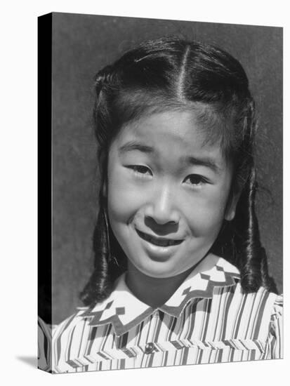 Joyce Yuki Nakamura at Manzanar, 1943-Ansel Adams-Premier Image Canvas