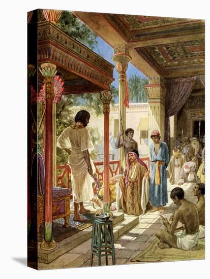 Judah pleading for Joseph for his brother - Bible-William Brassey Hole-Premier Image Canvas