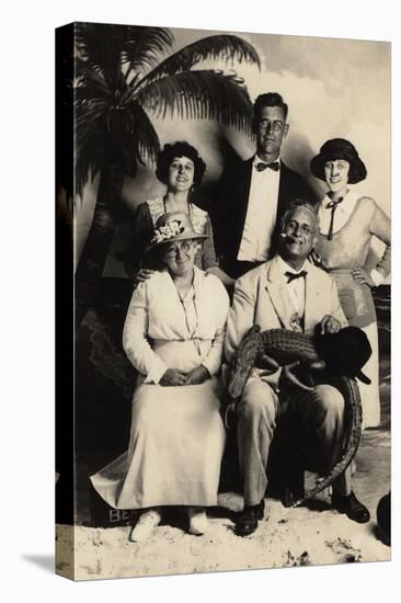 Judge Worley and Family Pose with a Stuffed Alligator, 1905-null-Premier Image Canvas