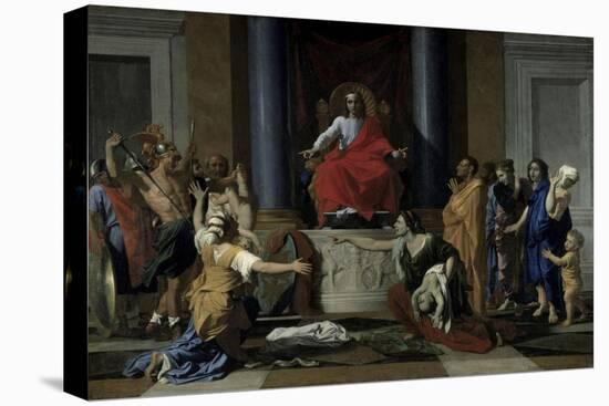 Judgement of Solomon-Nicolas Poussin-Premier Image Canvas