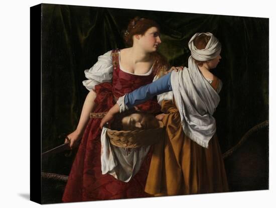 Judith and Her Maidservant with the Head of Holofernes, C.1608-12 (Oil on Canvas)-Orazio Gentileschi-Premier Image Canvas