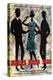 Jules and Jim, German Movie Poster, 1961-null-Stretched Canvas