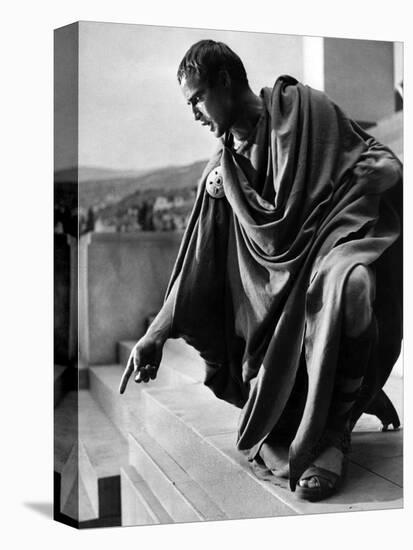 Jules Cesar Julius Caesar by Joseph Mankiewicz with Marlon Brando (Marc-Antoine), 1953 (b/w photo)-null-Stretched Canvas