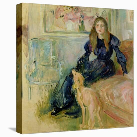 Julie Manet (1878-1966) and Her Greyhound Laerte, 1893-Berthe Morisot-Premier Image Canvas