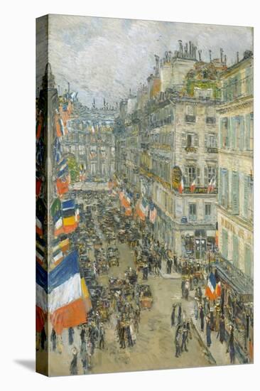 July Fourteenth, Rue Daunou, 1910-Childe Hassam-Premier Image Canvas