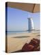 Jumeirah Beach and the Burj Al Arab Hotel, Dubai, United Arab Emirates, Middle East-Amanda Hall-Premier Image Canvas