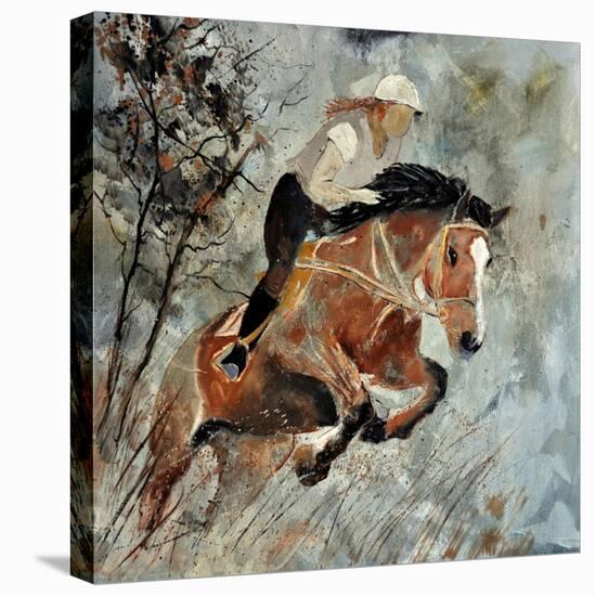 Jumping Horse-Pol Ledent-Stretched Canvas