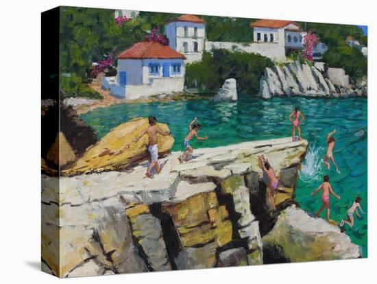 Jumping into the Sea, Plates , Skiathos, 2015-Andrew Macara-Premier Image Canvas